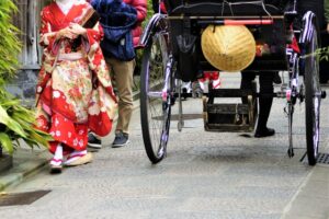 着物と人力車
