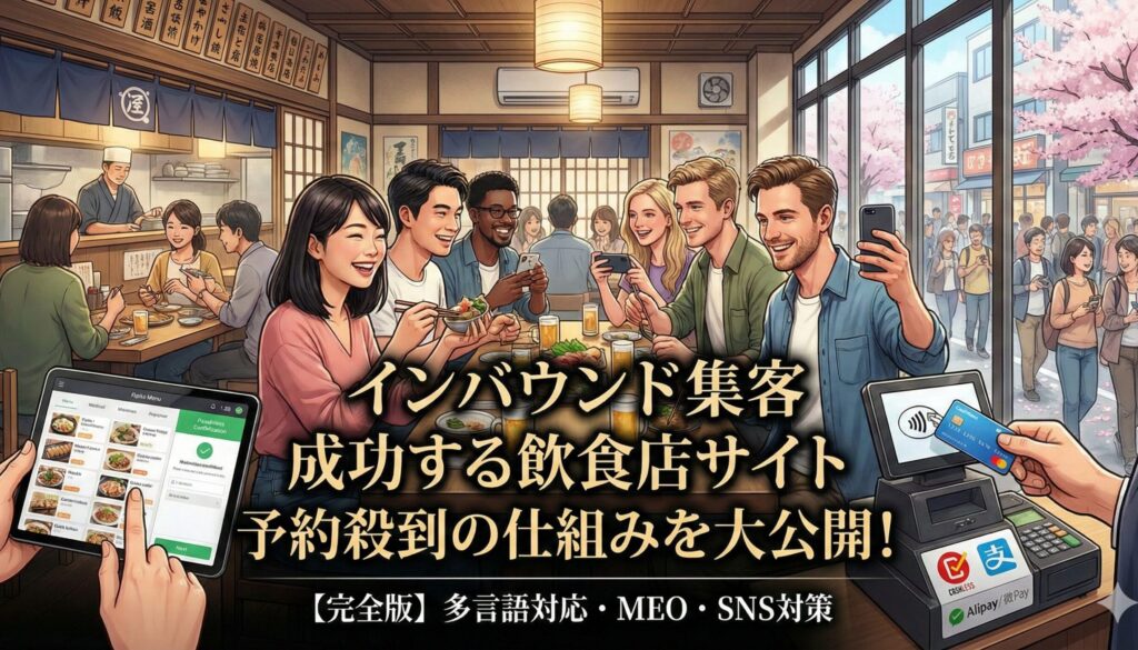 インバウンド集客飲食店ブログのサムネ